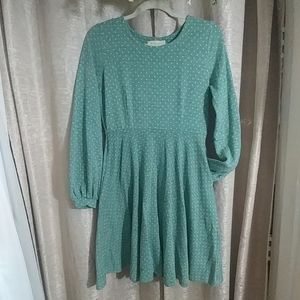 Mint Polka Dot Skater Dress